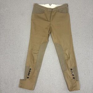 All Saints Olive/Tan Riding-Inspired Trousers